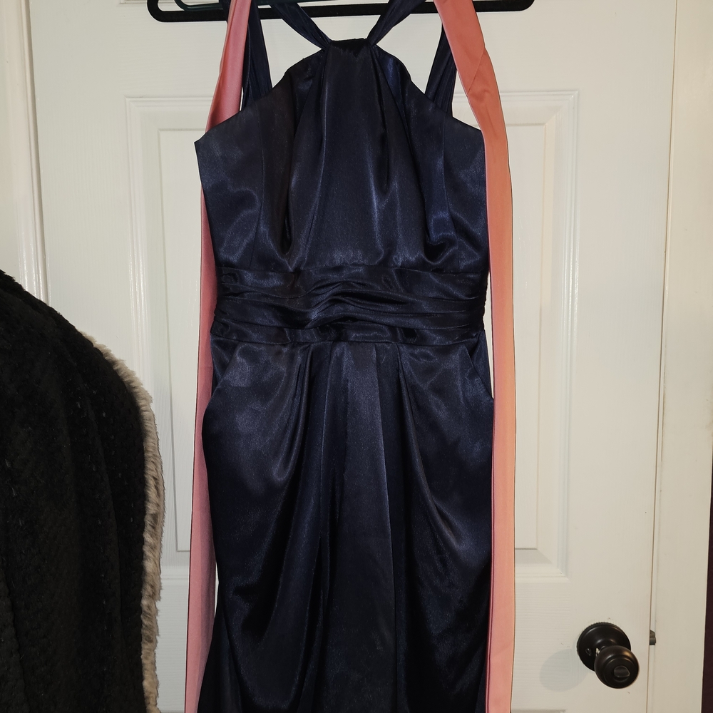 David's Bridal Midnight Blue Dress